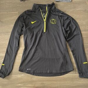 Nike Black and Yellow Quarter-Zip Pullover